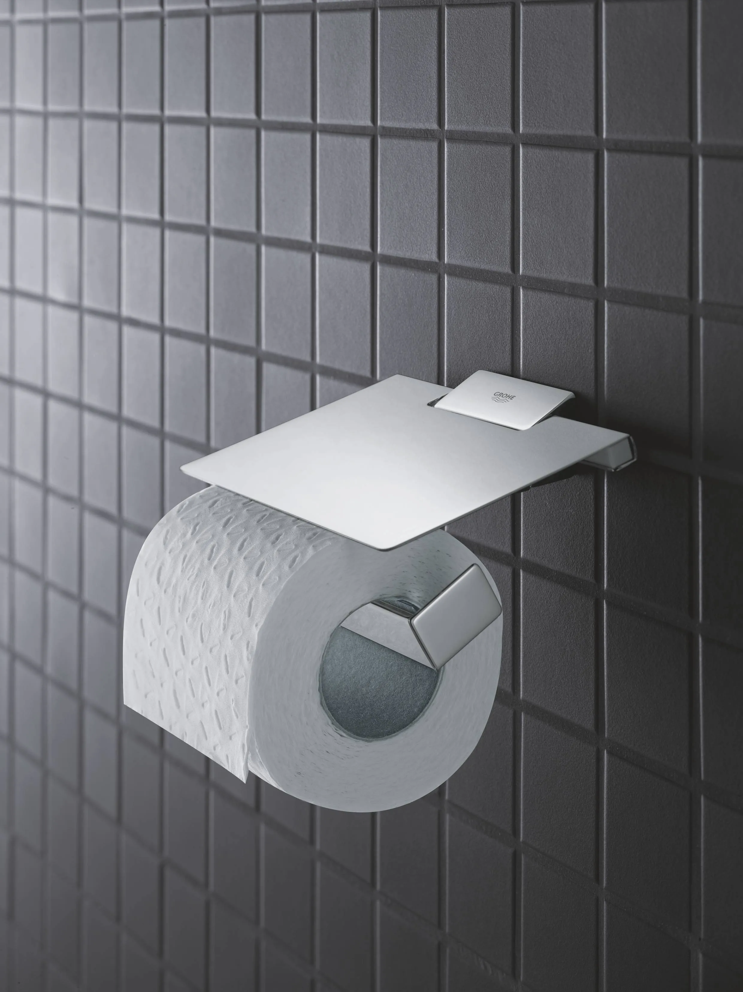 ✔️Держатель для туалетной бумаги Grohe Selection Cube 40781000 купить за 66 600 тенге в Казахстане г. Астане, Алмате, Караганде