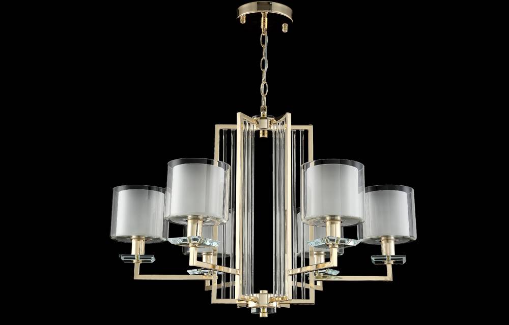 ✔️Люстра Crystal Lux NICOLAS SP-PL6 GOLD/WHITE купить за 229 400 тенге в Казахстане г. Астане, Алмате, Караганде