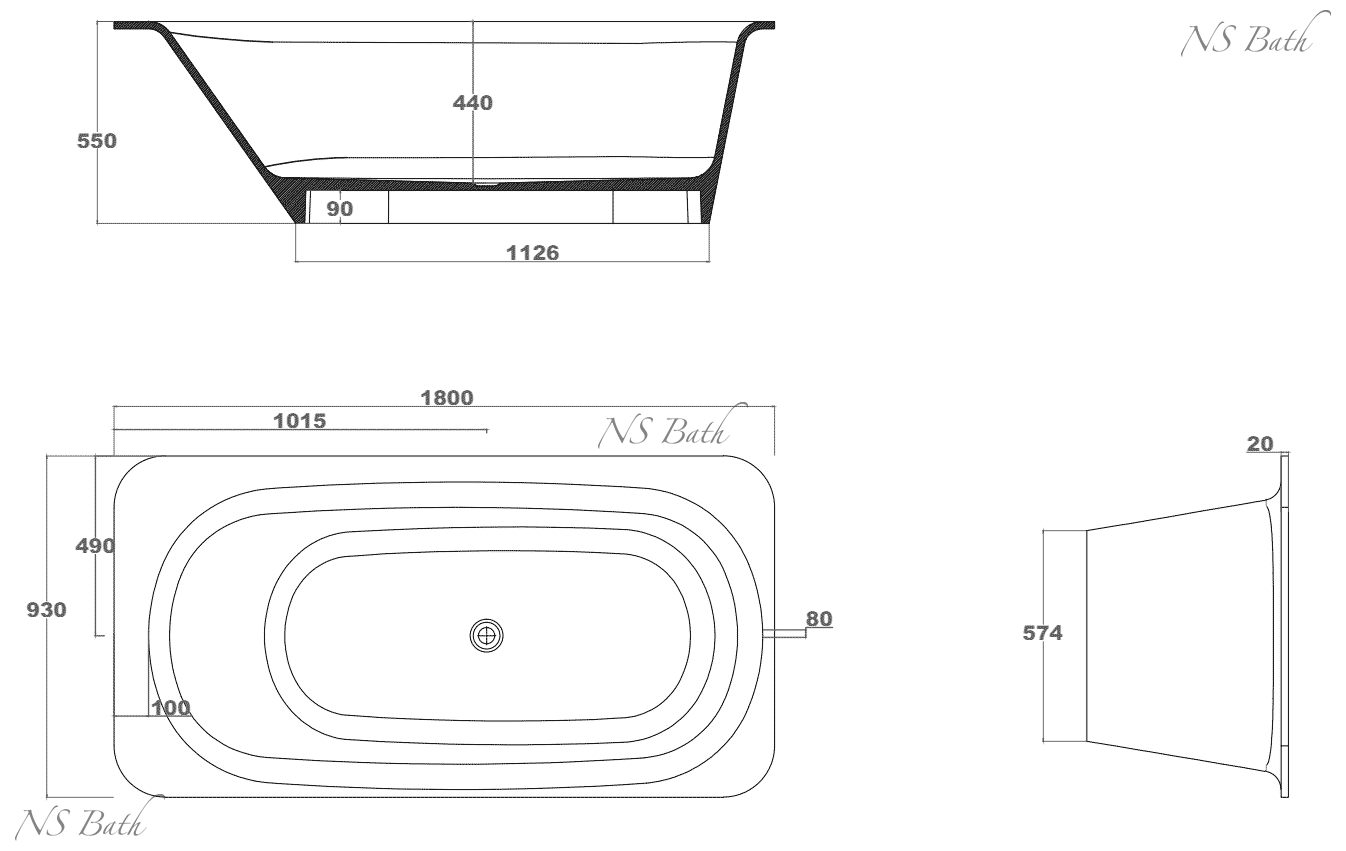 ✔️Ванна NS Bath NSB-18930 купить за 2 986 100 тенге в Казахстане г. Астане, Алмате, Караганде