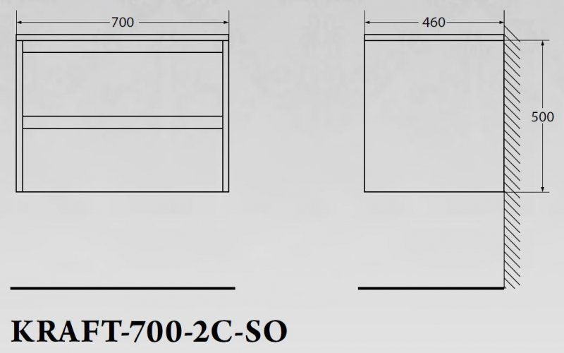 ✔️Тумба с раковиной подвесная BelBagno KRAFT KRAFT-700-2C-SO-PP купить за 201 000 тенге в Казахстане г. Астане, Алмате, Караганде