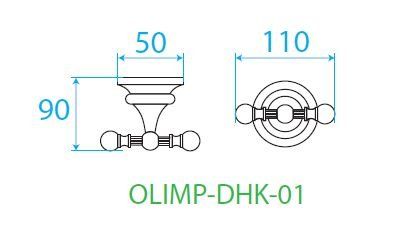 ✔️Крючок двойной Cezares Olimp OLIMP-DHK-02 купить за 51 000 тенге в Казахстане г. Астане, Алмате, Караганде