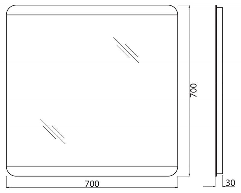 ✔️Зеркало  BelBagno  SPC-CEZ-700-700-LED-BTN купить за 66 700 тенге в Казахстане г. Астане, Алмате, Караганде