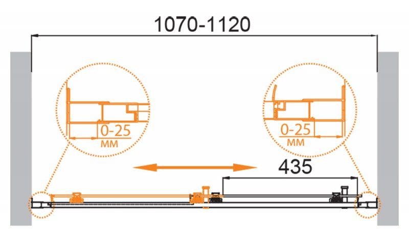 ✔️Душевая дверь в нишу Cezares Molveno MOLVENO-BF-1-110-C-Cr-IV купить за 217 600 тенге в Казахстане г. Астане, Алмате, Караганде