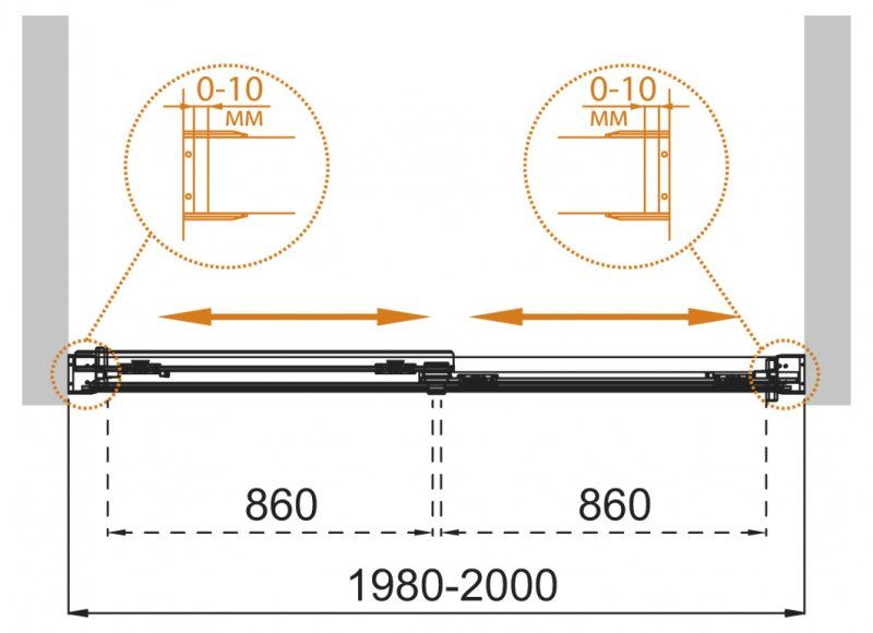 ✔️Шторка на ванну Cezares Tandem-Soft TANDEM-SOFT-VF-2-200/145-C-Cr-IV купить за 374 600 тенге в Казахстане г. Астане, Алмате, Караганде