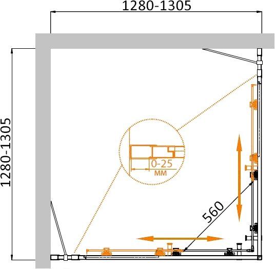 ✔️Душевой уголок Cezares Molveno MOLVENO-A-22-100+30-P-Cr купить за 492 200 тенге в Казахстане г. Астане, Алмате, Караганде