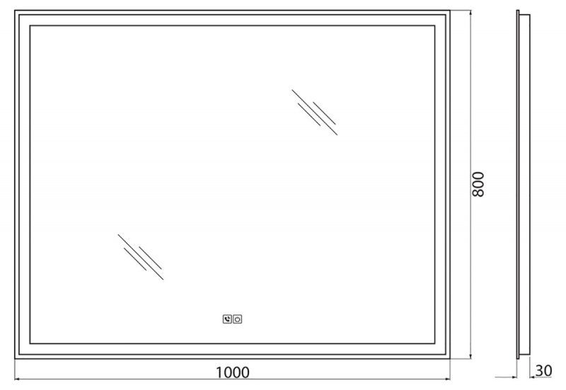 ✔️Зеркало  BelBagno  SPC-GRT-1000-800-LED-TCH-PHONE купить за 147 000 тенге в Казахстане г. Астане, Алмате, Караганде