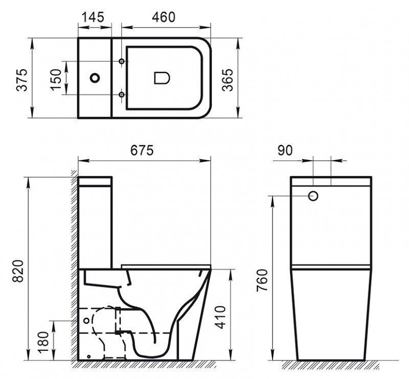 ✔️Унитаз-компакт безободковый BelBagno Ardente-R BB02093CPR купить за 125 600 тенге в Казахстане г. Астане, Алмате, Караганде