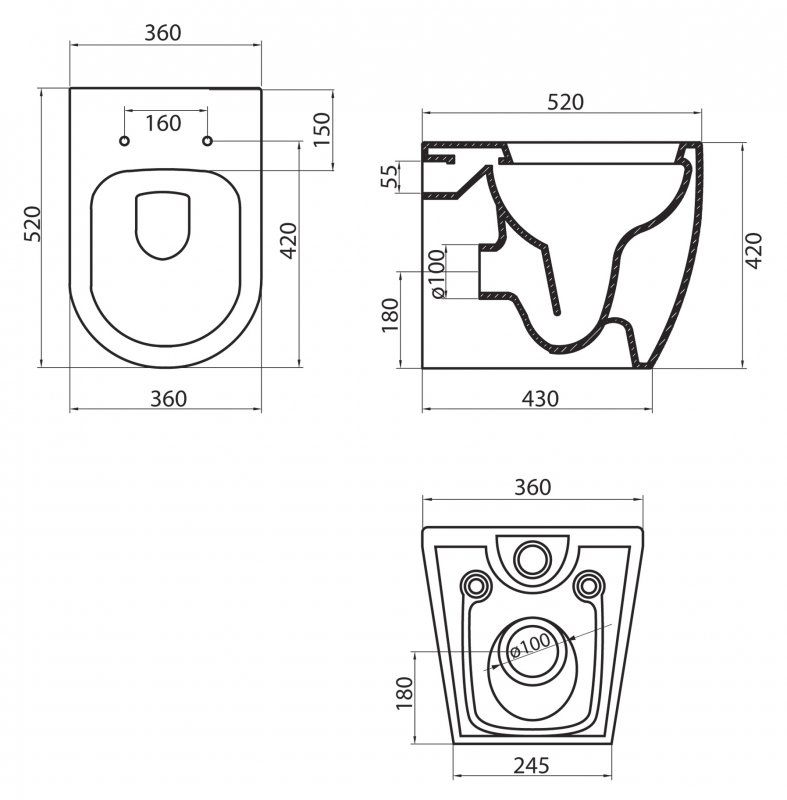 ✔️Унитаз приставной BelBagno Marino BB105CBR купить за 106 800 тенге в Казахстане г. Астане, Алмате, Караганде