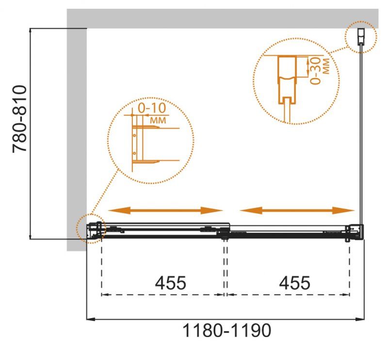 ✔️Душевой уголок Cezares Tandem-Soft TANDEM-SOFT-AH-2-120/80-P-Cr-R купить за 473 500 тенге в Казахстане г. Астане, Алмате, Караганде