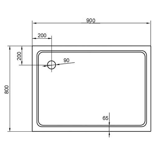 ✔️Поддон из стеклокомпозита Cezares TRAY-M-AH-90/80-35-W  купить за 88 000 тенге в Казахстане г. Астане, Алмате, Караганде