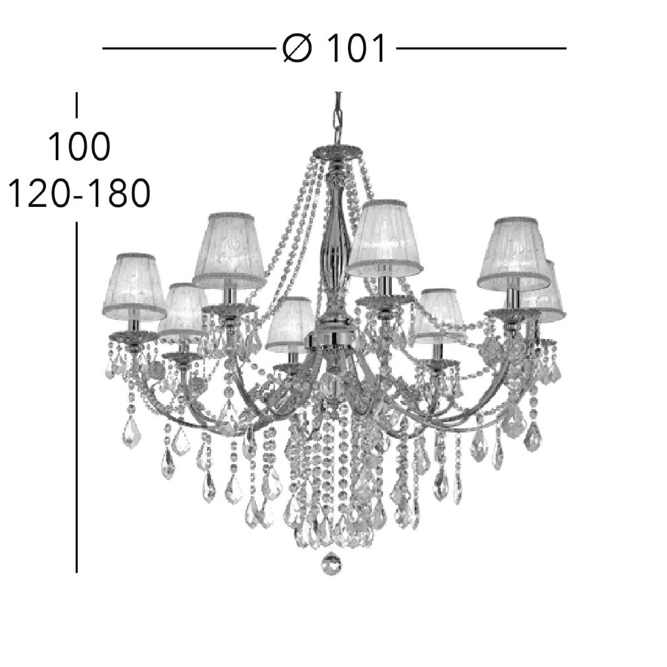 ✔️Люстра KOLARZ PISANI CRYSTAL 1301.88.3.SpT купить за 5 047 700 тенге в Казахстане г. Астане, Алмате, Караганде