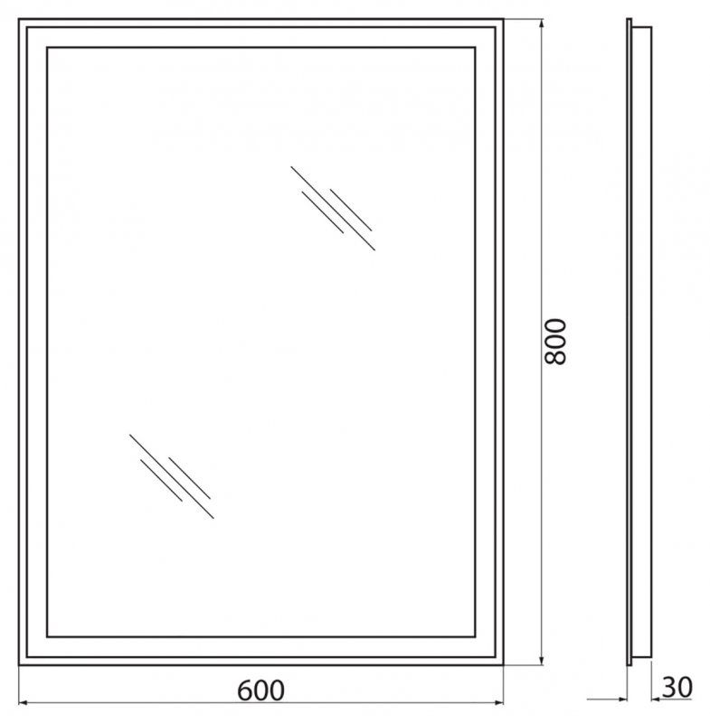 ✔️Зеркало  BelBagno  SPC-GRT-600-800-LED-BTN купить за 68 900 тенге в Казахстане г. Астане, Алмате, Караганде