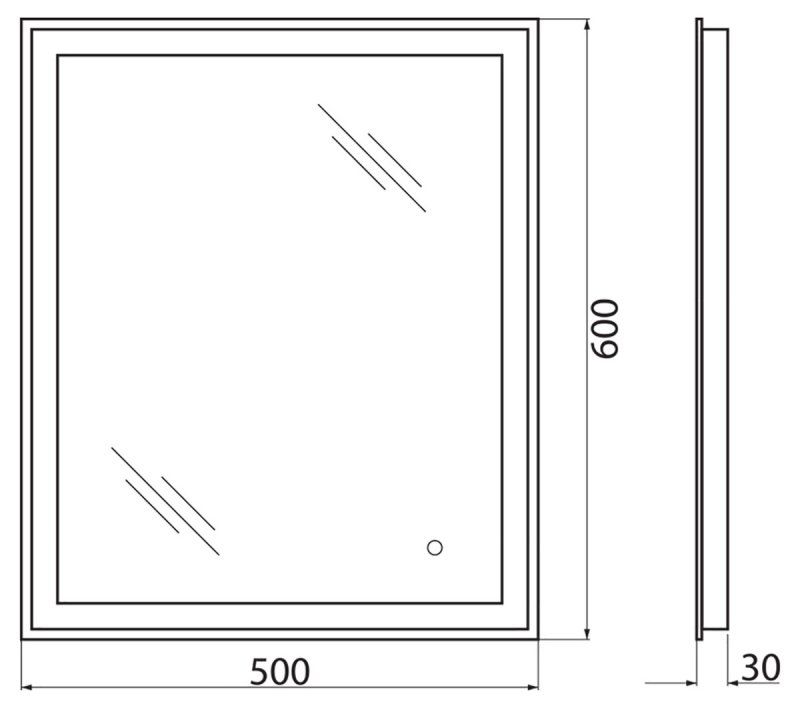 ✔️Зеркало  BelBagno  SPC-GRT-500-600-LED-TCH купить за 64 100 тенге в Казахстане г. Астане, Алмате, Караганде