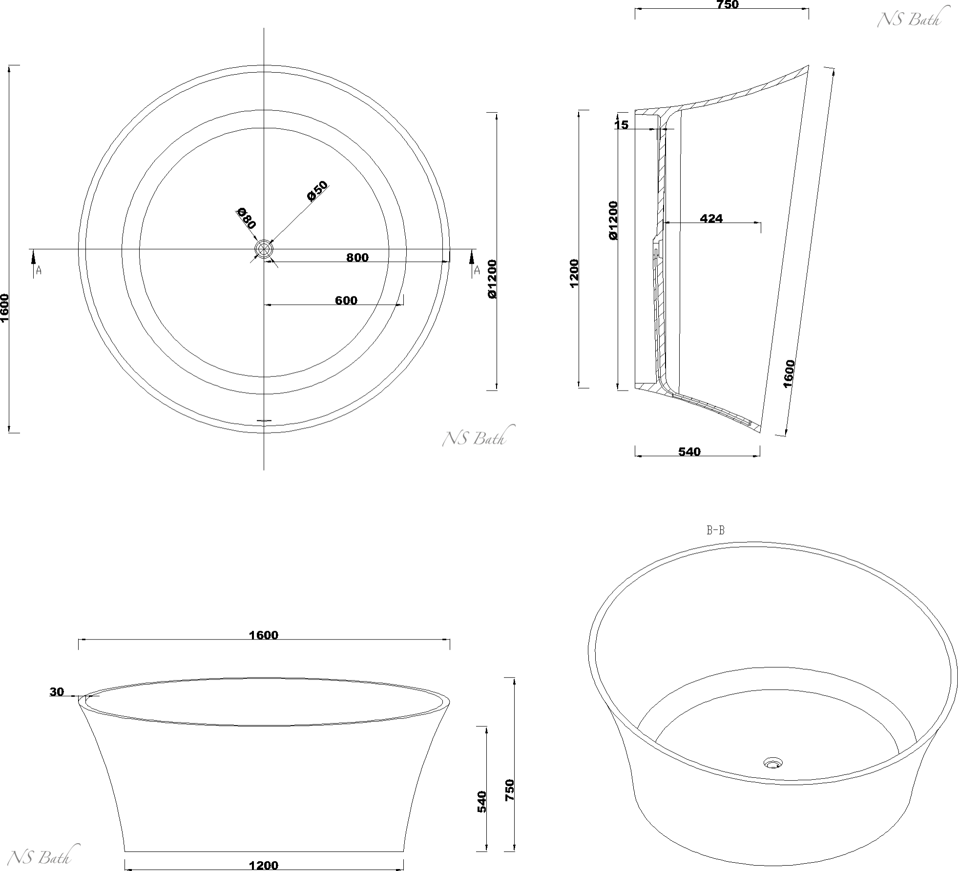 ✔️Ванна NS Bath NSB-16000 купить за 5 498 900 тенге в Казахстане г. Астане, Алмате, Караганде