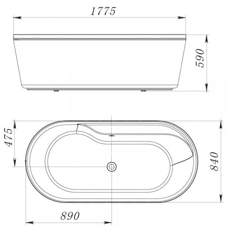 ✔️Акриловая ванна отдельностоящая BelBagno BB14-K купить за 759 400 тенге в Казахстане г. Астане, Алмате, Караганде