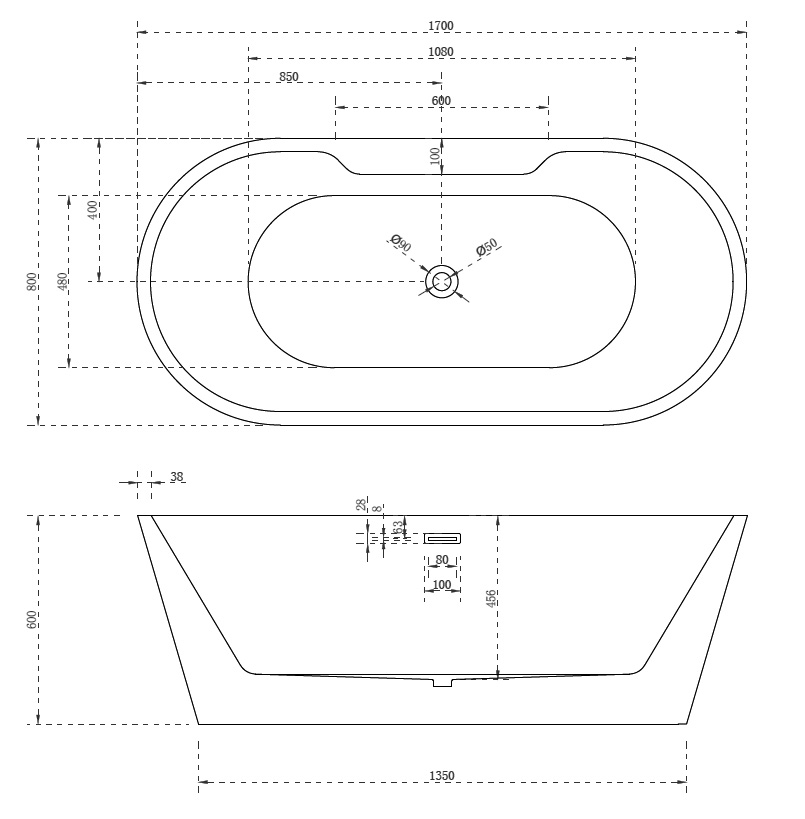 ✔️Акриловая ванна  ABBER AB9299-1.7 купить за 508 000 тенге в Казахстане г. Астане, Алмате, Караганде