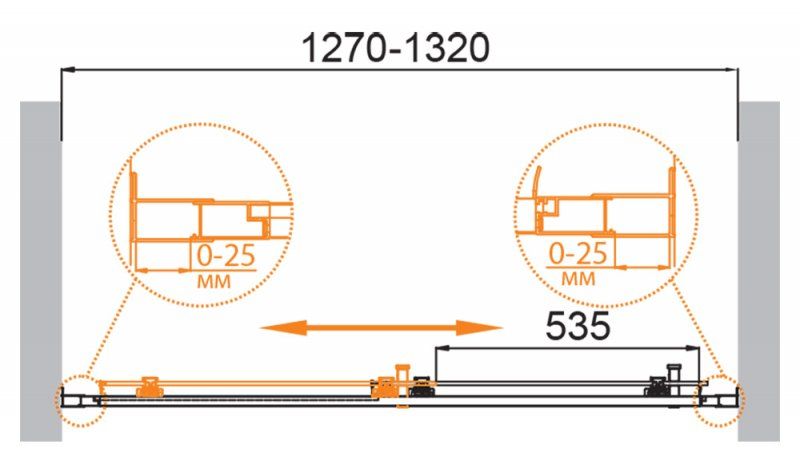 ✔️Душевая дверь в нишу Cezares Molveno MOLVENO-BF-1-130-C-Cr-IV купить за 244 600 тенге в Казахстане г. Астане, Алмате, Караганде