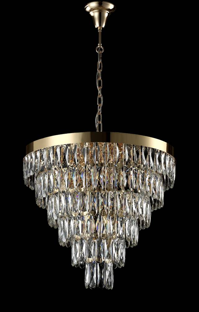 ✔️Люстра Crystal Lux ABIGAIL SP-PL15 D620 GOLD/TRANSPARENT купить за 411 100 тенге в Казахстане г. Астане, Алмате, Караганде