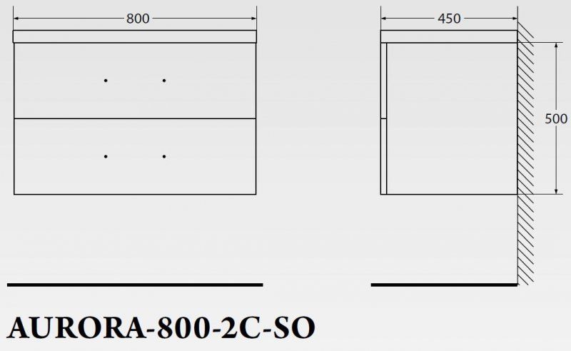 ✔️Тумба с раковиной подвесная BelBagno AURORA AURORA-800-2C-SO-BL купить за 156 000 тенге в Казахстане г. Астане, Алмате, Караганде