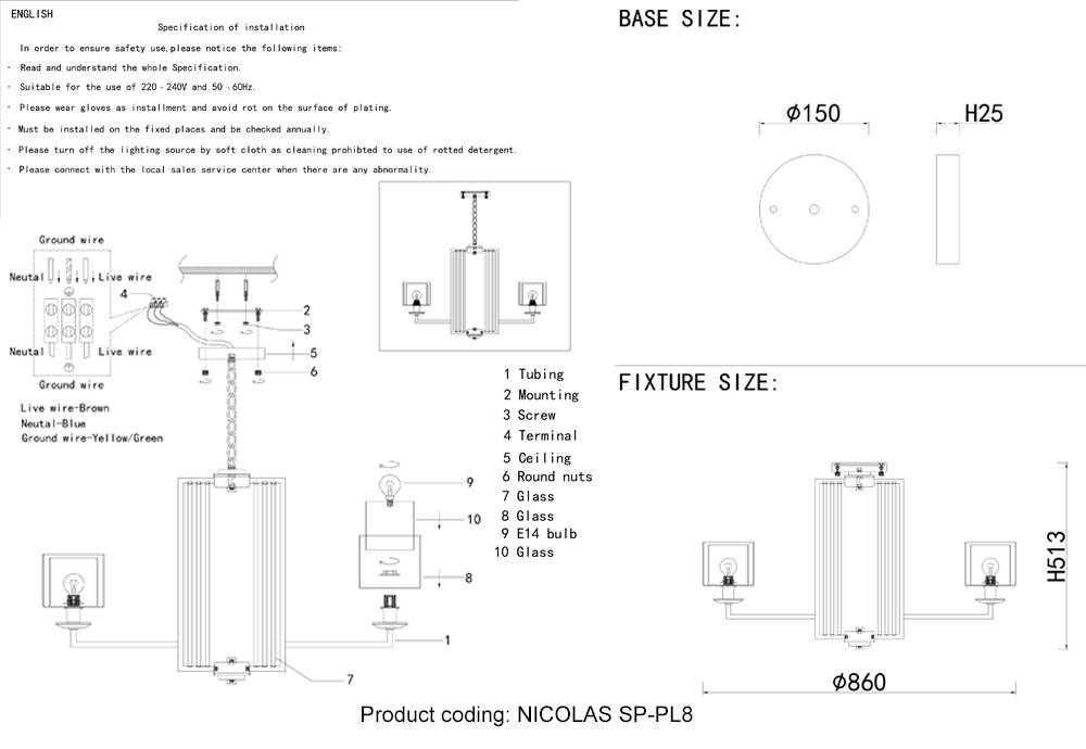 ✔️Люстра Crystal Lux NICOLAS SP-PL8 NICKEL/WHITE купить за 294 400 тенге в Казахстане г. Астане, Алмате, Караганде