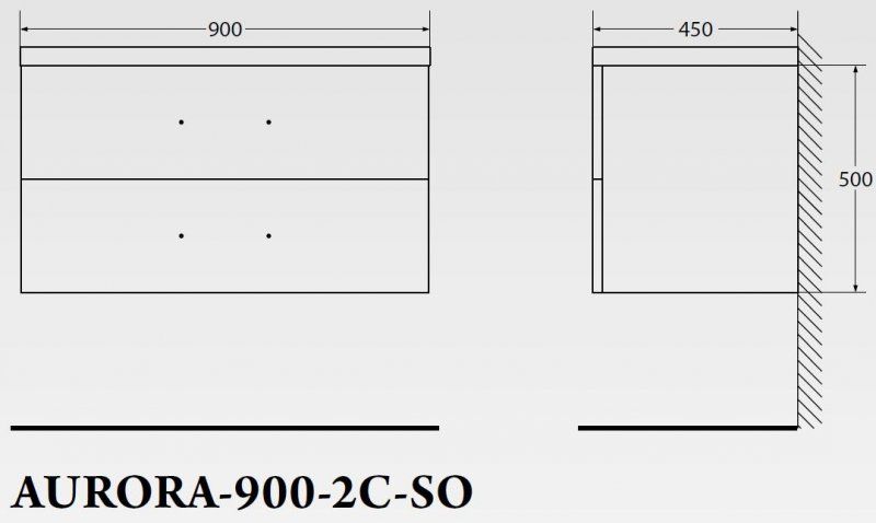 ✔️Тумба с раковиной подвесная BelBagno AURORA AURORA-900-2C-SO-BO купить за 187 500 тенге в Казахстане г. Астане, Алмате, Караганде