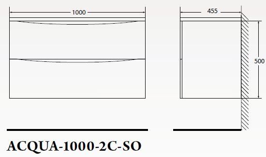 ✔️Тумба с раковиной подвесная BelBagno ACQUA ACQUA-1000-2C-SO-RR купить за 257 600 тенге в Казахстане г. Астане, Алмате, Караганде