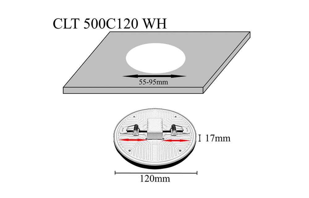 ✔️Спот Crystal Lux CLT 500C120 WH 3000K купить за 3 600 тенге в Казахстане г. Астане, Алмате, Караганде