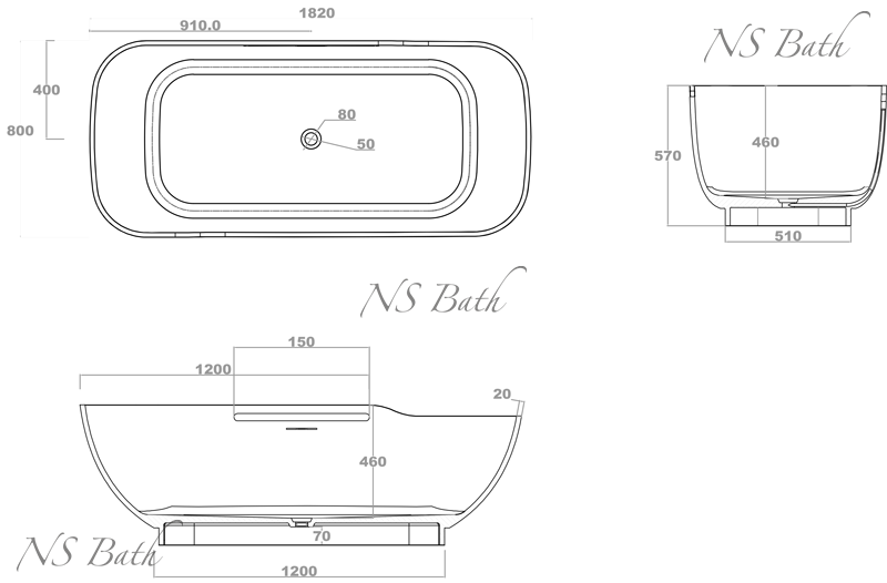 ✔️Ванна NS Bath NSB-1880 купить за 2 913 300 тенге в Казахстане г. Астане, Алмате, Караганде