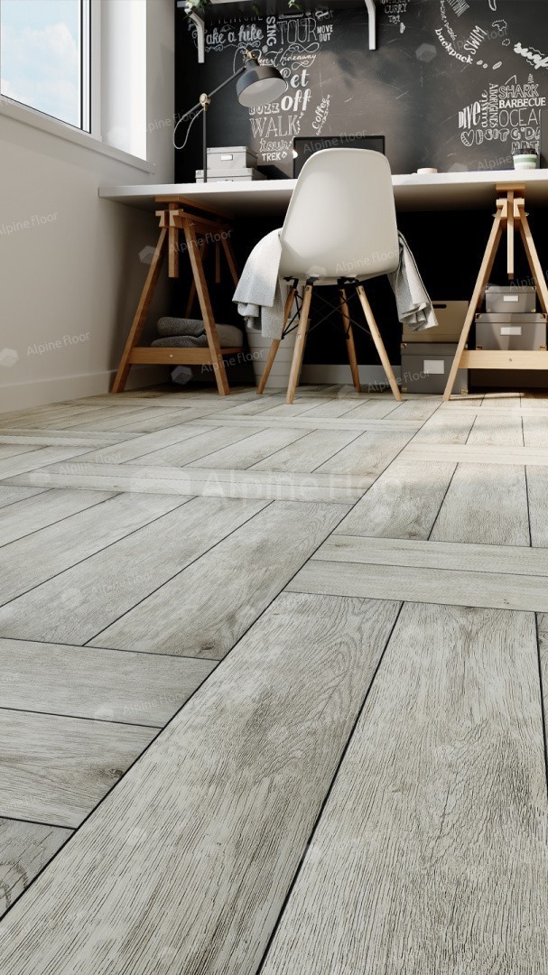 ✔️Виниловый пол Alpine Floor EXPRESSIVE PARQUET ЕСО 10-5 Снежная Лавина купить за 21 100 тенге в Казахстане г. Астане, Алмате, Караганде