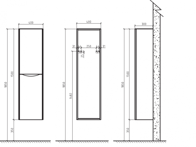 ✔️Шкаф подвесной BelBagno ANCONA-N ANCONA-N-1500-2A-SC-BL-L купить за 337 400 тенге в Казахстане г. Астане, Алмате, Караганде