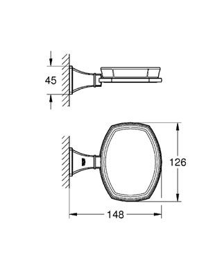 ✔️Мыльница подвесная Grohe Grandera 40628000 купить за 135 000 тенге в Казахстане г. Астане, Алмате, Караганде