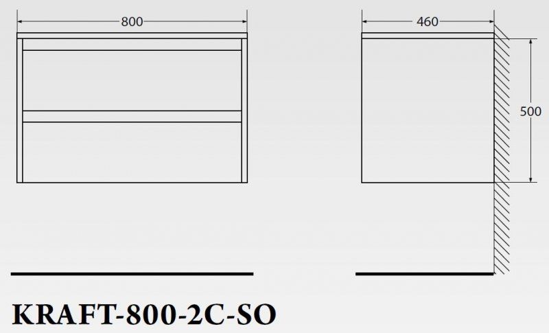 ✔️Тумба с раковиной подвесная BelBagno KRAFT KRAFT-800-2C-SO-RGB купить за 212 900 тенге в Казахстане г. Астане, Алмате, Караганде