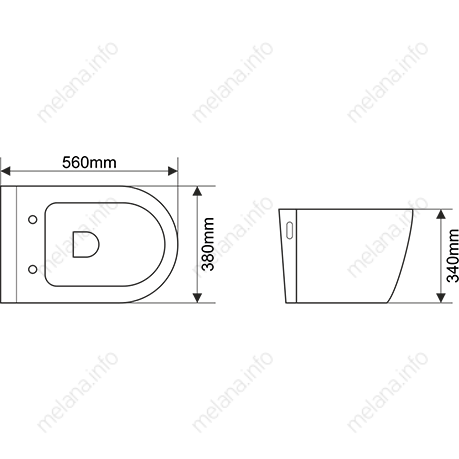 ✔️Подвесной унитаз MELANA B2380-805 купить за  в Казахстане г. Астане, Алмате, Караганде