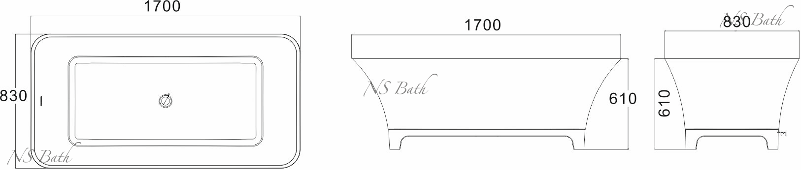 ✔️Ванна NS Bath NSB-1780 купить за 2 622 000 тенге в Казахстане г. Астане, Алмате, Караганде