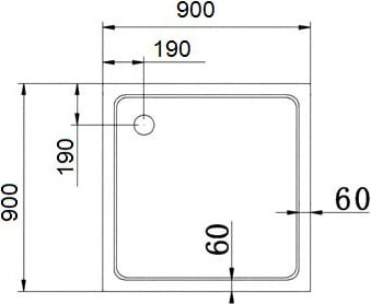 ✔️Поддон акриловый Cezares TRAY-GL-A-A-90-15-W купить за 178 900 тенге в Казахстане г. Астане, Алмате, Караганде