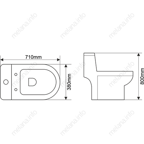 ✔️Унитаз-моноблок MELANA 2806D-805 купить за 278 100 тенге в Казахстане г. Астане, Алмате, Караганде