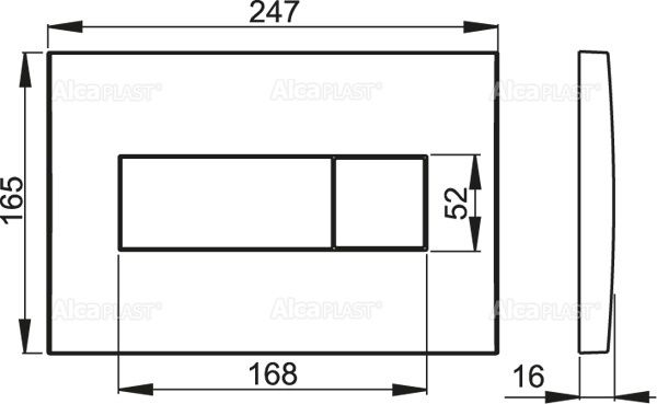 ✔️Кнопка смыва AlcaPlast хром-глянцевая M371 купить за 22 100 тенге в Казахстане г. Астане, Алмате, Караганде