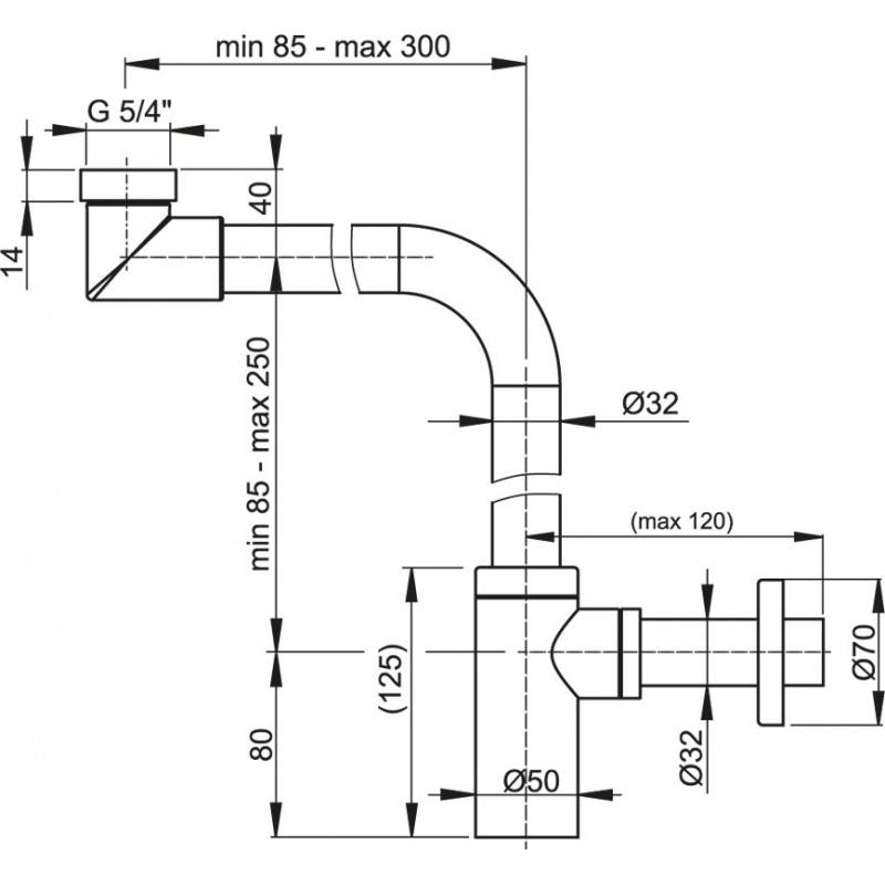 ✔️Сифон для раковины AlcaPlast A403 купить за 41 600 тенге в Казахстане г. Астане, Алмате, Караганде