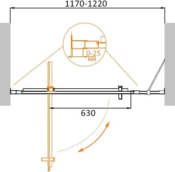 ✔️Душевая дверь в нишу Cezares Molveno MOLVENO-BA-11-90+30-C-Cr-IV купить за 294 200 тенге в Казахстане г. Астане, Алмате, Караганде