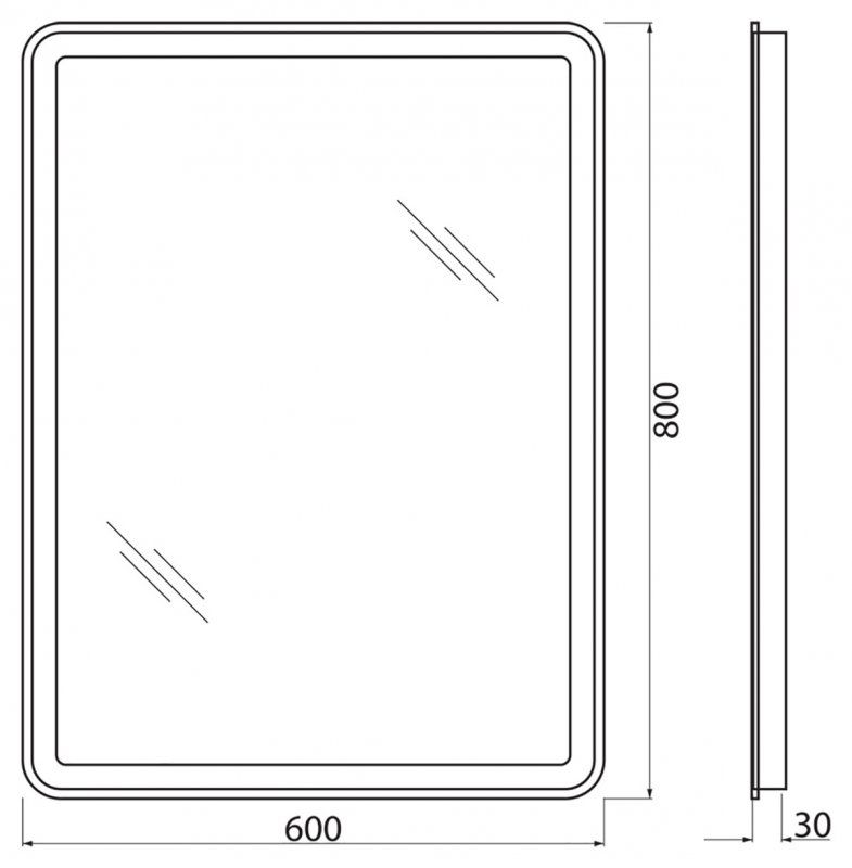 ✔️Зеркало  BelBagno  SPC-MAR-600-800-LED-BTN купить за 68 900 тенге в Казахстане г. Астане, Алмате, Караганде