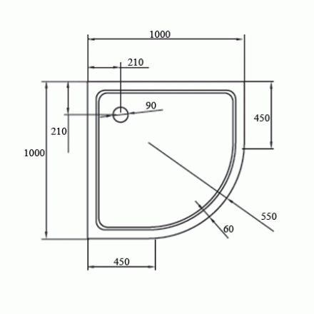 ✔️Поддон акриловый Cezares TRAY-A-R-100-550-15-W0	без сифона купить за 178 900 тенге в Казахстане г. Астане, Алмате, Караганде