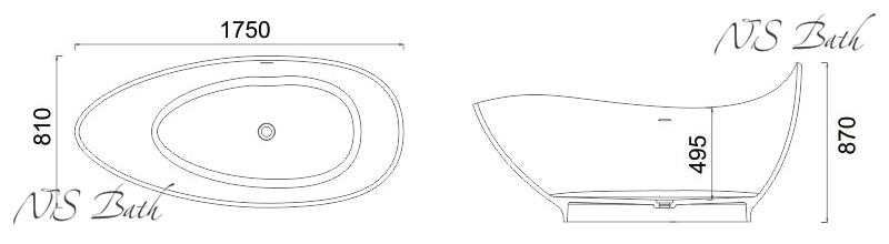 ✔️Ванна NS Bath NSB-17810 купить за 3 350 300 тенге в Казахстане г. Астане, Алмате, Караганде