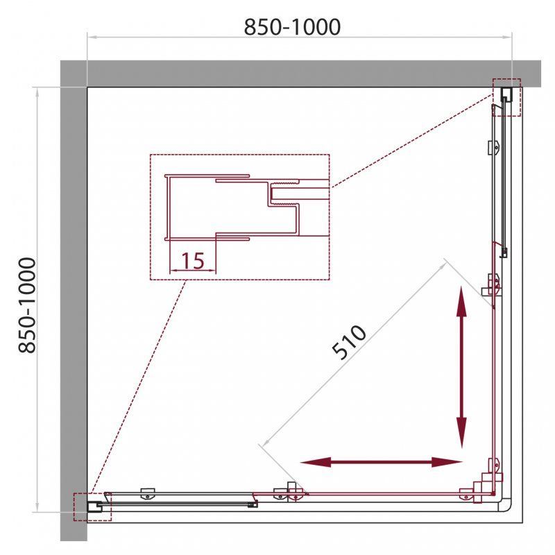 ✔️Душевой уголок BelBagno Unique UNIQUE-A-2-85/100-P-Cr купить за 149 800 тенге в Казахстане г. Астане, Алмате, Караганде