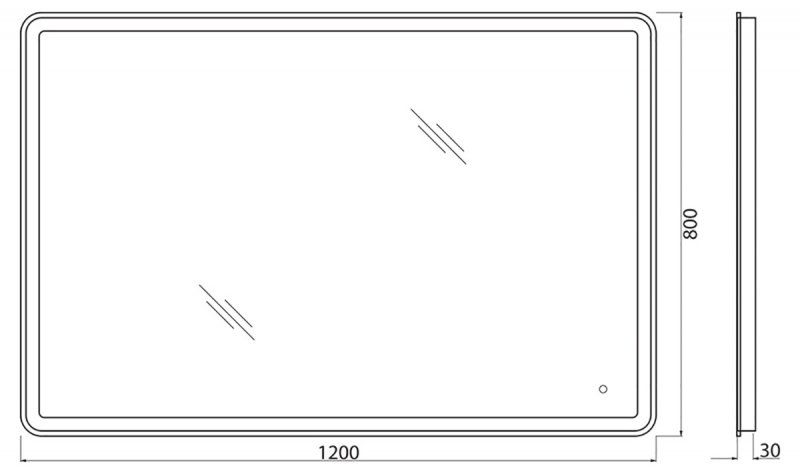 ✔️Зеркало  BelBagno  SPC-MAR-1200-800-LED-TCH купить за 109 000 тенге в Казахстане г. Астане, Алмате, Караганде