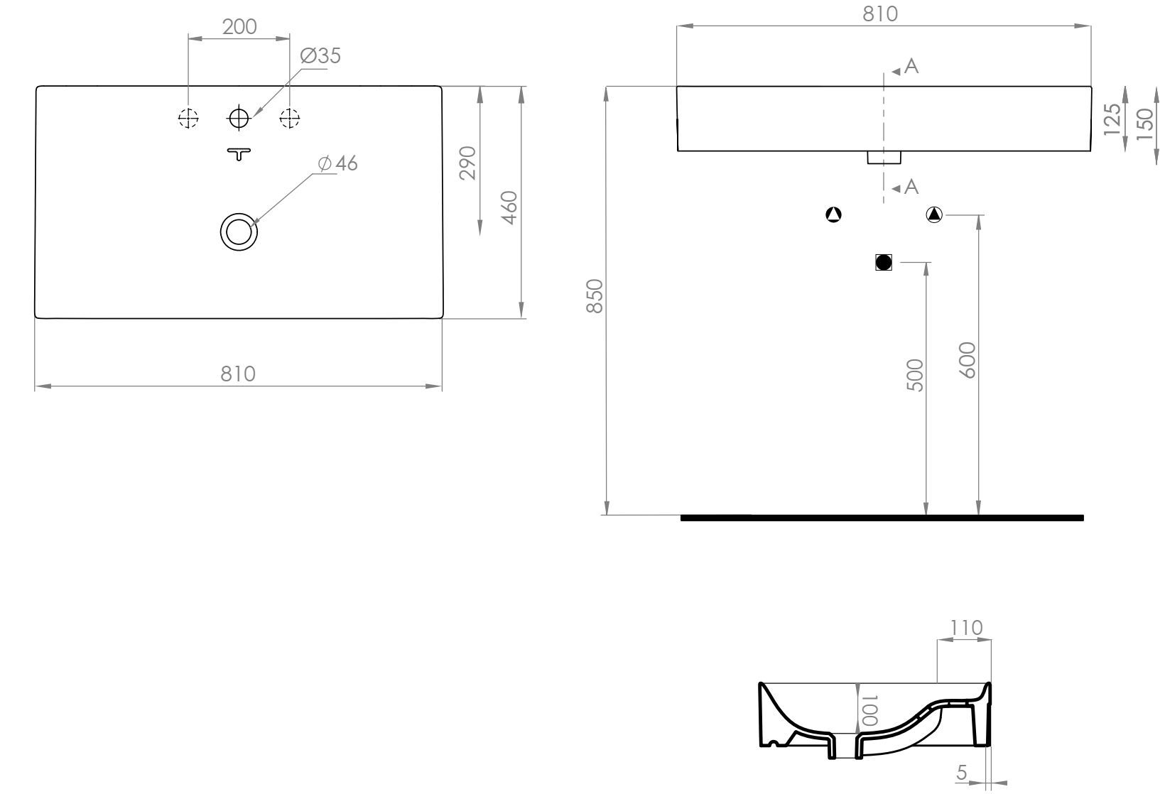 ✔️Раковина Cezares TC05011 купить за 1 тенге в Казахстане г. Астане, Алмате, Караганде