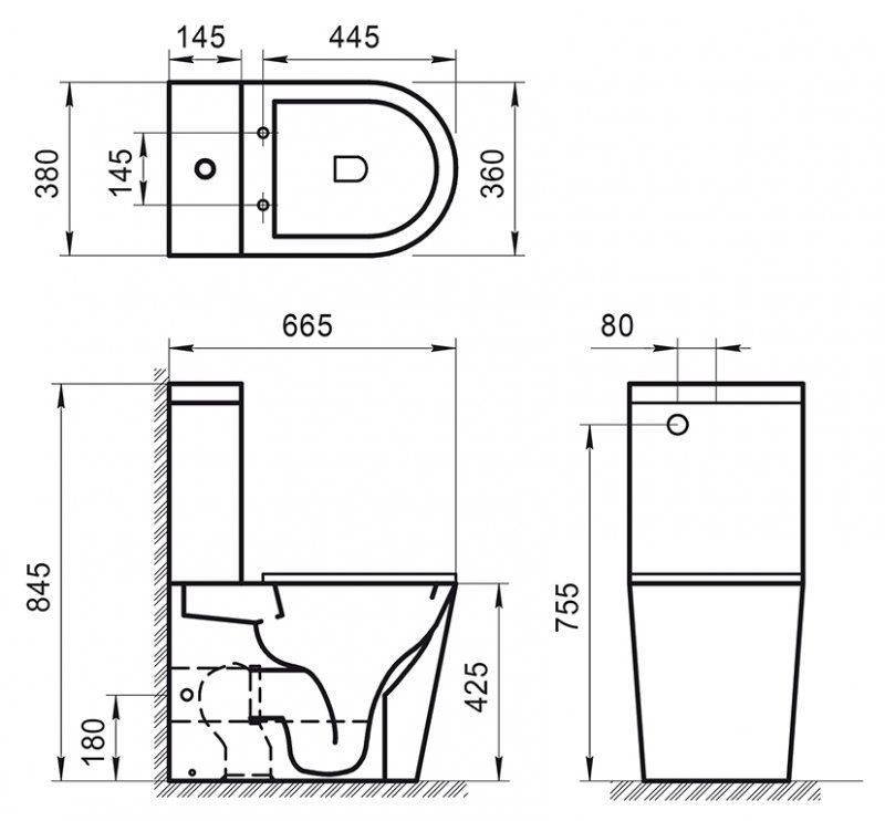 ✔️Унитаз-компакт безободковый BelBagno Sfera-R BB2141CPR купить за 120 200 тенге в Казахстане г. Астане, Алмате, Караганде