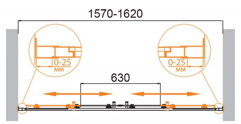 ✔️Душевая дверь в нишу Cezares Molveno MOLVENO-BF-2-160-C-Cr-IV купить за 287 800 тенге в Казахстане г. Астане, Алмате, Караганде