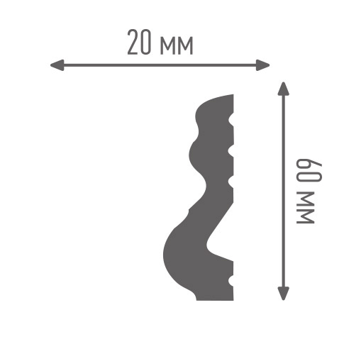 ✔️Молдинг ПЛИНТЭКС M4 60/20 купить за 3 600 тенге в Казахстане г. Астане, Алмате, Караганде