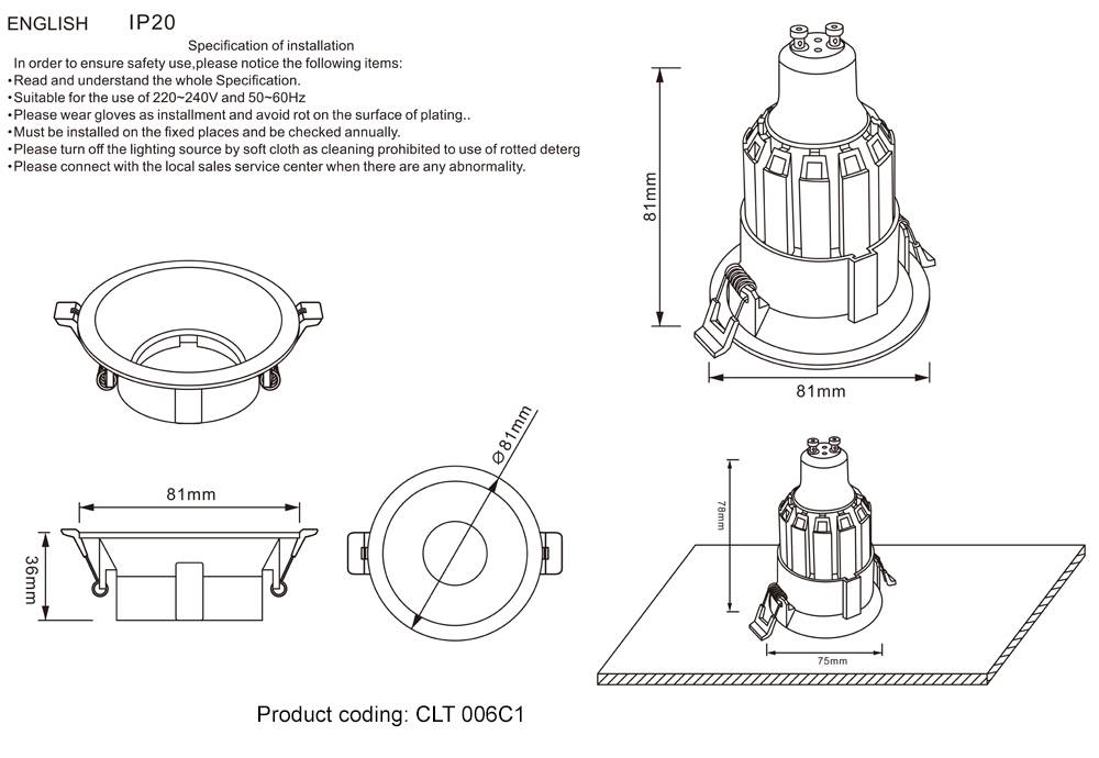 ✔️Спот Crystal Lux CLT 006C1 BL купить за 4 200 тенге в Казахстане г. Астане, Алмате, Караганде