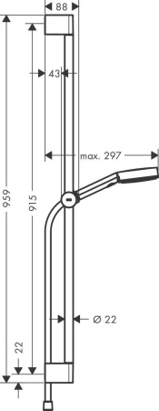 ✔️Душевой гарнитур Hansgrohe Pulsify Select 105 3jet Relaxation 24170000 купить за  в Казахстане г. Астане, Алмате, Караганде